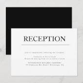 モダン ミニマル 初期の結婚式 受付カード 招待状 (正面/裏面)