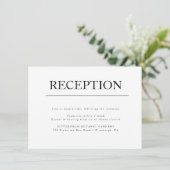 モダン ミニマル 初期の結婚式 受付カード 招待状 (スタンド正面)