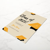 モダン ミニマル 卒業おめでとうカード | オーダーメイド 箔招待状 (回転した状態)