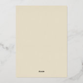 モダン ミニマル 卒業おめでとうカード | オーダーメイド 箔招待状 (裏面)