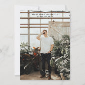 モダン ミニマル 卒業パーティー 招待状 (裏面)