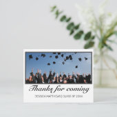 モダン ミニマル 卒業 ありがとう フォト ポストカード (スタンド正面)