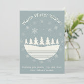 モダン ミニマル 宗派不問のスノーフレーク シーズンカード (スタンド正面)