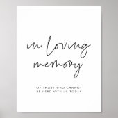 モダン ミニマル 思い出のウェディングサイン ポスター (正面)