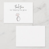 モダン ミニマル 感謝の気持ちを込めて 成長を助けてくれてありがとう ノートカード (正面/裏面)