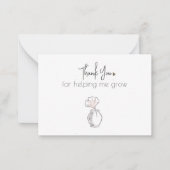 モダン ミニマル 感謝の気持ちを込めて 私を育ててくれてありがとう ノートカード (正面)