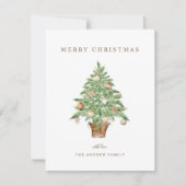 モダン ミニマル 水彩 クリスマス ツリー (正面)