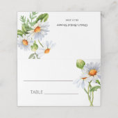 モダン ミニマル 水彩 ダリア ウェディング プレイスカード (外部開封)