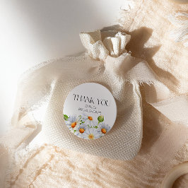 モダン ミニマル 水彩 ダリア ブライダル シャワー ラウンドシール