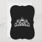 モダン ミニマル 白 黒 オーダーメイド 誕生日 招待状 (裏面)