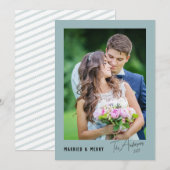 モダン ミニマル 結婚しました クリスマス おめでとう 新婚夫婦 (正面/裏面)