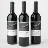 モダン ミニマル 結婚するよ 写真付き ワインラベル (ボトル)