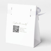 モダン, ミニマル, 結婚のQRコード写真の共有 フェイバーボックス (裏面サイド)