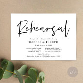 モダン ミニマル, 結婚式のリハーサルとディナー 招待状