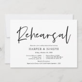 モダン ミニマル, 結婚式のリハーサルとディナー 招待状 (正面)