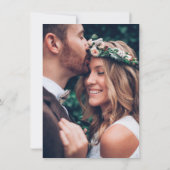 モダン ミニマル 結婚式 御礼 カード 写真付き (裏面)