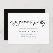 モダン ミニマル 結婚承諾パーティー ポストカード (正面/裏面)