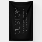 モダン ミニマル 編集可能テキスト | 黒と白 横断幕 (縦)