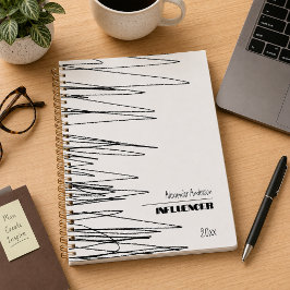 モダン ミニマル 落書き ブラック アンド ホワイト アブストラクト プランナー手帳