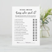 モダン ミニマル 「誰が言った?」ゲーム カード (スタンド正面)