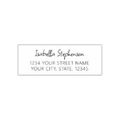 モダン ミニマル 返信住所 セルフインキングスタンプ (デザイン)