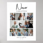 モダン ミニマル 追悼 オーダーメイド フォト コラージュ ポスター (正面)
