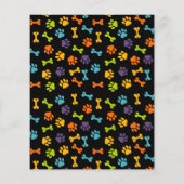 モダン ミニマル 黒 おしゃれな 爪と毛のケア 料金表 チラシ (裏面)