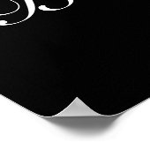 モダン ミニマル 黒 バット ミッツヴァ フォト プロップ ポスター (角)