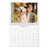モダン ミニマル 1ヶ月1枚 テラコッタ カレンダー (2月 2027)