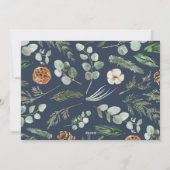 モダン ミニマル 10枚 写真 新年 青 家族 シーズンカード (裏面)