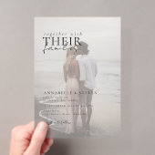 モダン ミニマル 1 枚の写真 結婚式 アクリル招待状 (インサイチュ (ポータブル))