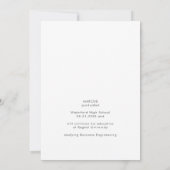 モダン ミニマル 2023年 卒業おめでとう 招待状 (裏面)