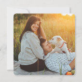 モダン ミニマル 2 フォト オールインワン QR RSVP ウェディング 招待状 (裏面)