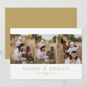 モダン ミニマル 3枚写真カード 招待状 (正面/裏面)