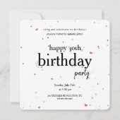 モダン ミニマル 30歳の誕生日パーティー, 30歳の誕生日 招待状 (正面)