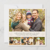 モダン ミニマル 4枚の写真 水彩イラスト シーズンカード (裏面)