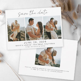 モダン ミニマル 4 フォト セーブ・ザ・デート