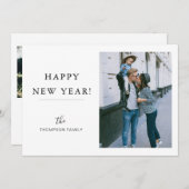 モダン ミニマル 5枚の写真でおめでとう 新年 シーズンカード (正面/裏面)