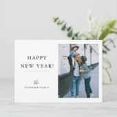 モダン ミニマル 5枚の写真でおめでとう 新年 シーズンカード (スタンド正面)