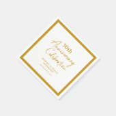 モダン ミニマル 50回目 結婚記念日 スタンダードカクテルナプキン (角)