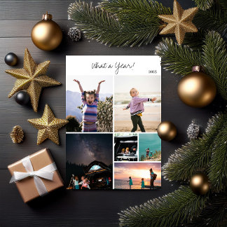 モダン ミニマル 6 枚の写真コラージュ 年間ベスト シーズンカード