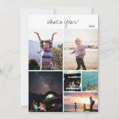 モダン ミニマル 6 枚の写真コラージュ 年間ベスト シーズンカード (正面)