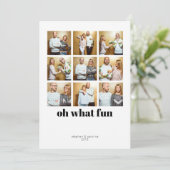 モダン ミニマル 9マス ホリデー フォト シーズンカード (スタンド正面)