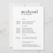 モダン ミニマル "Bach & Boujee" バチェロレッテ 招待状 (裏面)