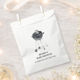 モダン ミニマル BBQ グリル ベビーシャワー フェイバーバッグ