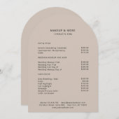 モダン, ミニマル, Beige-Brown,サロン価格表 招待状 (正面/裏面)