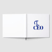 モダン ミニマル CEO ブルー ゲストブック (全面)
