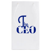 モダン ミニマル CEO ブルー スモールペーパーバッグ (裏面)