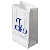 モダン ミニマル CEO ブルー スモールペーパーバッグ (正面アングル)