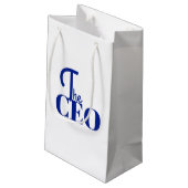 モダン ミニマル CEO ブルー スモールペーパーバッグ (裏面アングル)